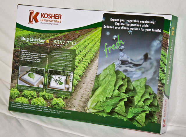 Bug CheckerXL box design (reverse). Designed for Kosher Innovations.