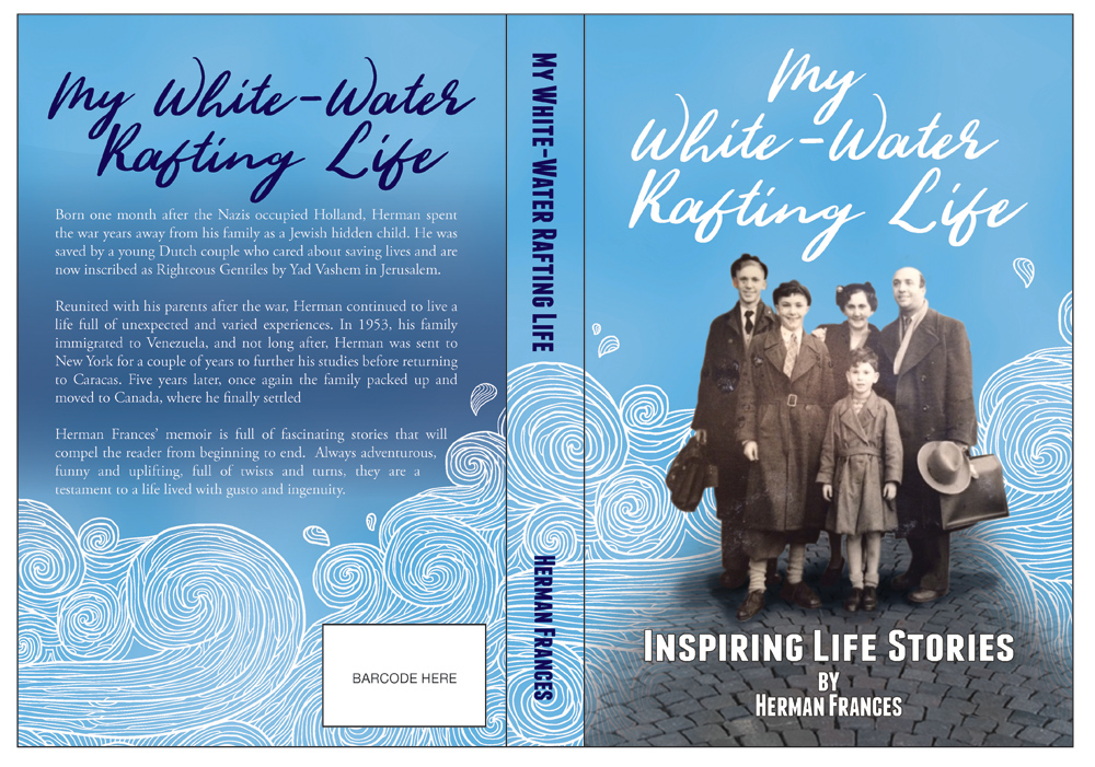 Book cover design: My White Water Rafting Life by Herman Frances