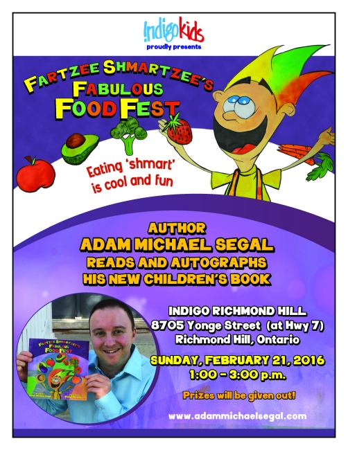 Poster for Children's Author Adam Segal