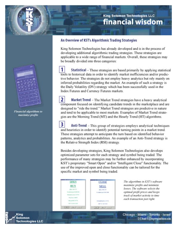 King Solomon Technologies promotional brochure design